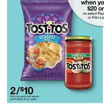 Target Frito-Lay party-size snacks & Tostitos salsa x2 offer