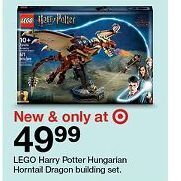 Target Lego Harry Potter: Hungarian Horntail Dragon building set offer