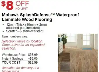 Mohawk SplashDefense Waterproof Laminate Wood Flooring