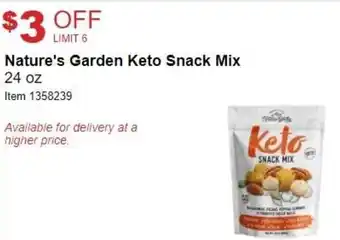 Costco Nature's Garden Keto Snack Mix 24 oz offer