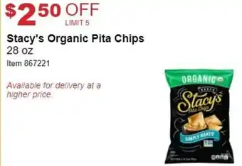 Costco Stacy's Organic Pita Chips 280oz offer