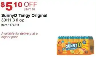 Costco SunnyD Tangy Original offer