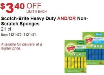 Costco Scotch-Brite Heavy Duty And/Or Non Scratch Sponges 21 ct offer