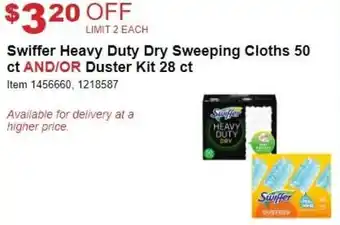 Costco Swiffer Heavy Duty Dry Sweeping Cloths 50 ct And/Or Duster Kit 280 ct offer