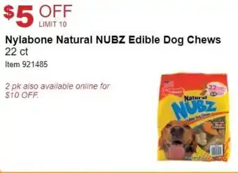 Costco Nylabone Natural Nubz Edible Dog Chews 22 ct offer