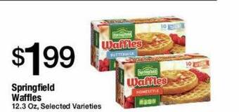 Jons International Springfield Waffles Selected Varieties offer