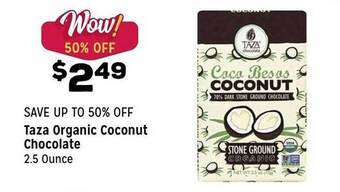 Grocery Outlet Taza Organic Coconut Chocolate offer