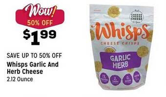 Grocery Outlet Whisps Garlic And Herb Cheese offer