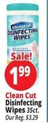 Ocean State Job Lot Clean Cut Disinfecting Wipes offer