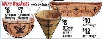 Ocean State Job Lot Wire Baskets W Coco Liner offer
