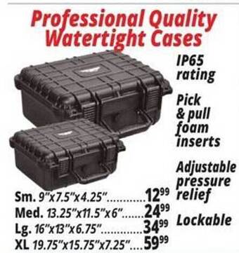 Ocean State Job Lot Professional Quality Watertight Cases offer