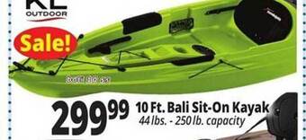 Ocean State Job Lot 10 Ft. Bali Sit-on Kayak offer