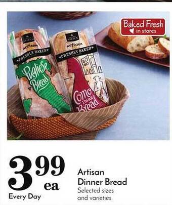 Pavilions Artisan Dinner Bread offer