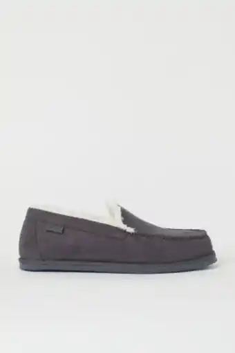 Faux shearling-lined slippers