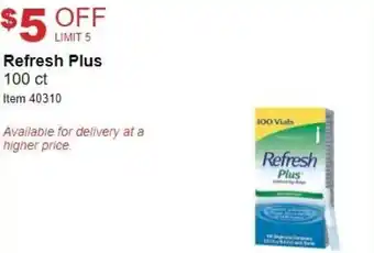 Costco Refresh Plus 100 ct offer