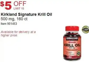 Costco Kirkland Signature Krill Oil 500mg,160 ct offer
