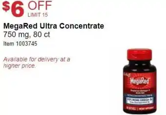 Costco MegaRed Ultra Concenntrate 750 mg,80 ct offer