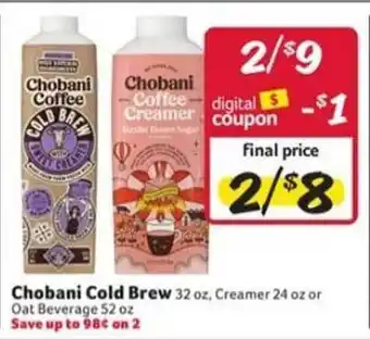 Winn Dixie Chobani Cold Brew offer