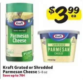 Winn Dixie Kraft Grated Or Shredded Parmesan Cheese offer