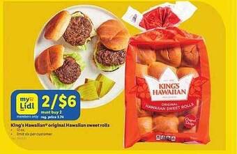 Lidl King's Hawaiian Original Hawaiian Sweet Rolls offer