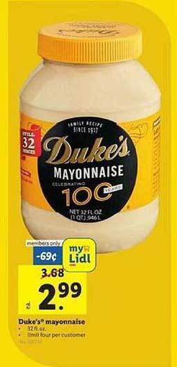 Lidl Duke's Mayonnaise offer