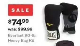 Academy Everlast 80-Lb. Heavy Bag Kit offer