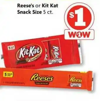 Food 4 Less Reese's Or Kit Kat Snack Size 5 Ct. offer