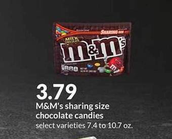 Hy-Vee M&m's Sharing Size Chocolate Candies offer