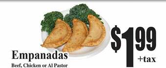 Baja Ranch Empanadas Beef Chicken Or Al Pastor offer