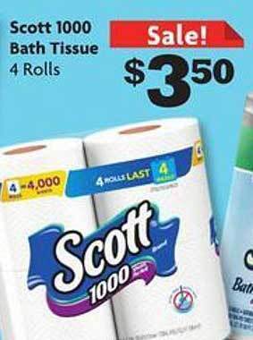 Family Dollar Scott 1000 Bath Tissue offer