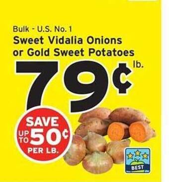 Hannaford Sweet Vidalia Onions Or Gold Sweet Potatoes offer
