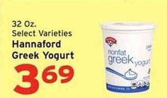 Hannaford Hannaford Greek Yogurt offer