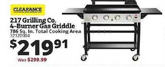 Rural King 217 Grilling Co. 4-burner Gas Griddle offer
