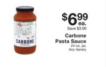 Fairway Store Market Carbone Pasta Sauce offer