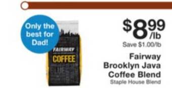 Fairway Store Market Fairway Brooklyn Java Coffee Blend offer