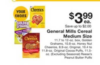 Fairway Store Market General Mills Cereal Medium Size offer