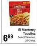 Foodarama El Monterey Taquitos offer