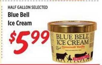 Rouses Blue Bell Ice Cream offer