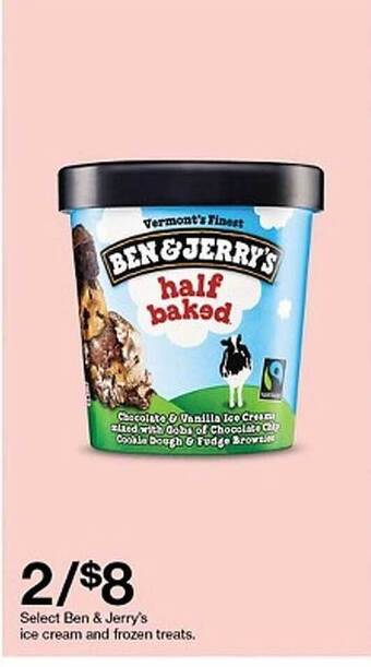 Target Select Ben & Jerry's Ice Cream And Frozen Treats offer