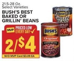 Food Lion Bush's Best Baked or Grillin' Beans 21.5-28 oz. offer