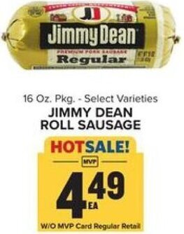 Food Lion Jimmy Dean Roll Sausage 16 oz. offer