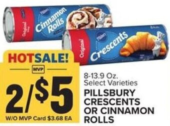 Food Lion Pillsbury Crescents or Cinnamon Rolls 8-13.9 oz. offer