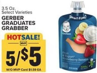 Food Lion Gerber Graduates Grabber 3.5 oz. offer
