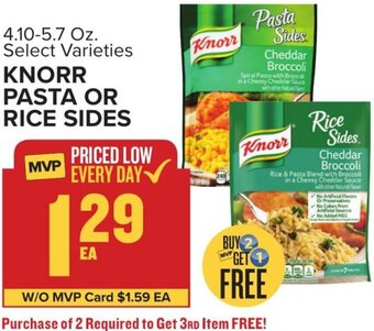 Food Lion Knorr Pasta or Rice Sides 4.10-5.7 oz. offer