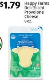 Aldi Happy Farms Deli-Sliced Provolone Cheese 8 oz. offer