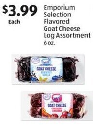 Aldi Emporium Selection Flavored Goat Cheese Log Assortment 6 oz. offer