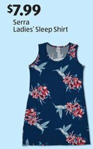 Aldi Serra Ladies' Sleep Shirt offer