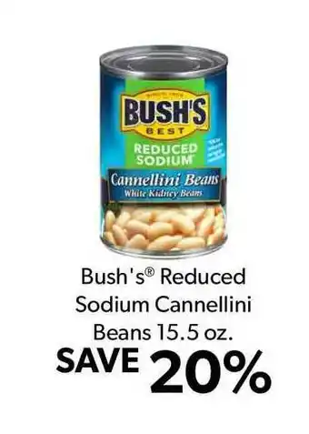 Commissary Bush's Reduced Sodium Cannellini Beans 15.5 Oz. offer