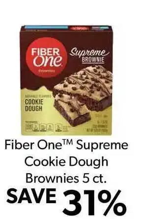 Commissary Fiber One Supreme Cookie Dough Brownies offer