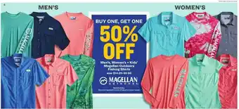 Academy Men's , Women's + Kids' Magellan Outdoors Fishing Shirts offer